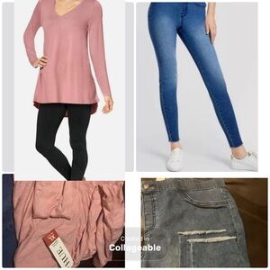 2 Piece Bundle! Hue Studio frayed hem Jegging & Hue Legging Tee